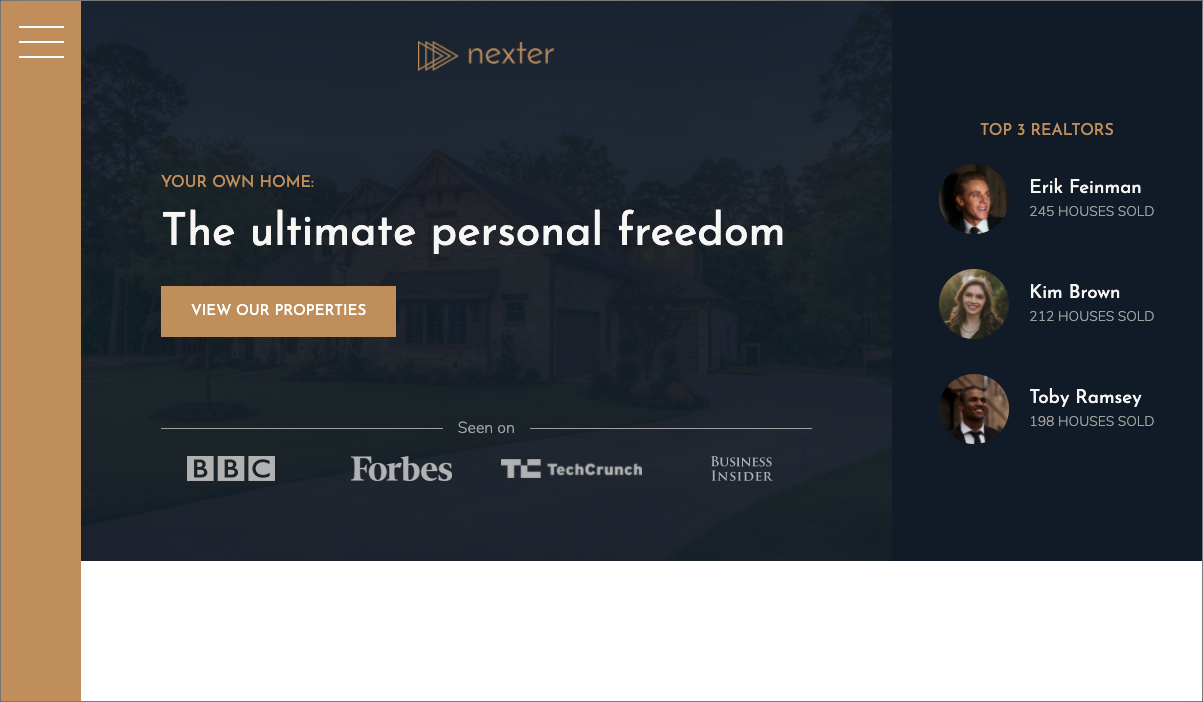 Nexter webpage image